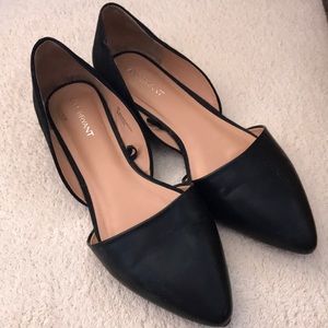 Lane Bryant 9W black flats. Worn once.